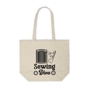 Sewing Diva Custom Canvas Tote Bag